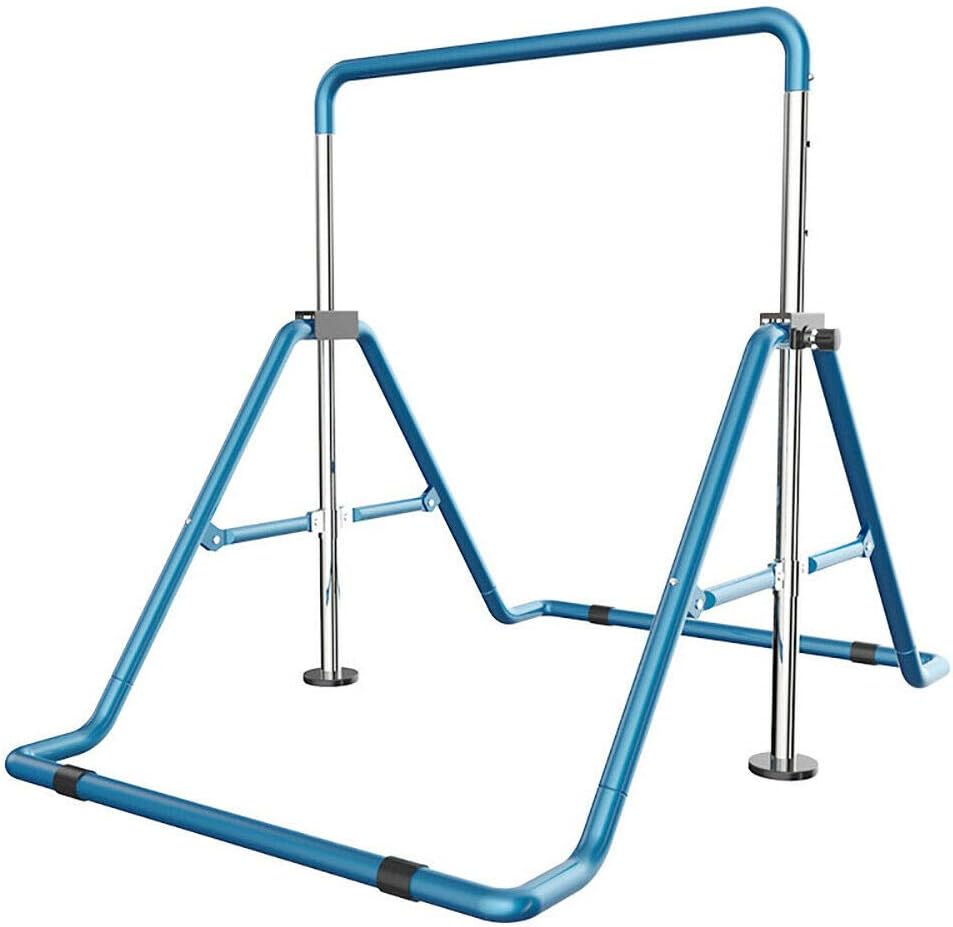 Dyrabrest Gymnastics Horizontal Bar Kids Home Training Bar Adjustable Foldable Children Training Equipment Triangle Supports Kip