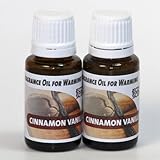 2-Pack. Cinnamon Vanilla Fragrance Oil for Warming from Ecoscents (15 mL). Highly concentrated for intense fragrance, ready to use - no wax or water carrier needed.