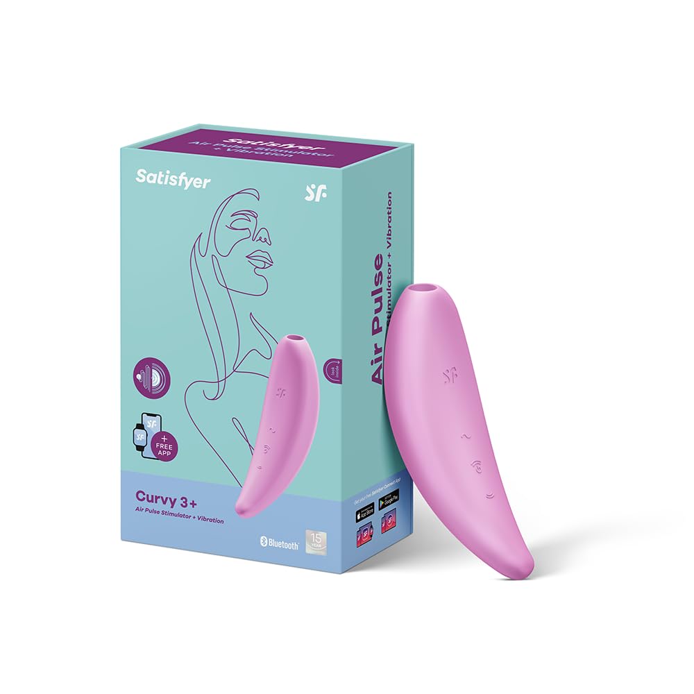 Satisfyer Curvy 3 Connect App | Pink | Clitoral Stimulator | App Controlled | Premium Silicone