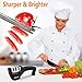 Knife Sharpener EZILIF Kitchen Knife Sharpener Kit with 3-Stage for Repair Restore and Polish Knives Blades with 1 More Spare Replace Sharpeners Included