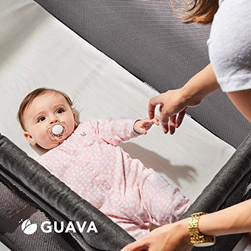 GUAVA FAMILY - Lotus Crib 100% Cotton Fitted Sheet | Perfect, Manufacturer-Approved Fit, Soft & Safe for Infants, Baby and Toddlers, Unisex, Boys & Girls - Fits Both Velcro & Buckle Versions (White) - Thumbnail 6