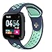 Compatible for Fitbit Versa | Soft Silicone Replacement Sport Band for New Fitbit Versa Smart Watch (Blue/Teal, Small)