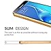 TabPow Galaxy J7 Slim Case, Electroplate Glossy Finish, Drop Protection, Shiny Luxury Case for Samsung Galaxy J7 J700 (2015) - Black Gold