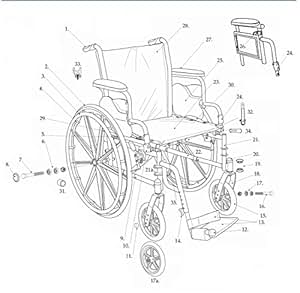 Amazon.com: Drive Replacement Parts for Cruiser III Wheelchair (4S
