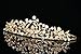 Flower Leaf Bridal Wedding Tiara Crown - Clear Crystals Gold Plating T656