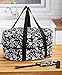 Slow Cooker Carrier - Insulated Travel Bag with Handle & Lid Lock - Black Damask