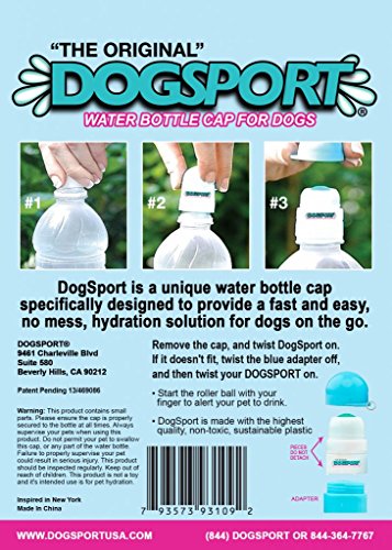 DogSport Two-Pack Water Bottle Cap for Dogs (Dog Sport)