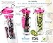 Live Infinitely 32 oz. Infuser Water Bottles - Featuring a Full Length Infusion Rod, Flip Top Lid, Dual Hand Grips & Recipe Ebook Gift (Hot Pink, 32 oz)
