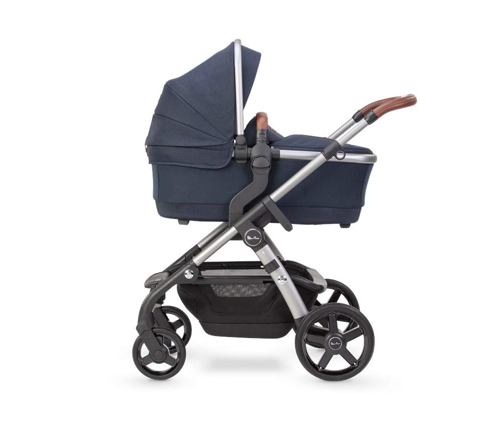 Silver Cross Wave 2020 Fully Adjustable 2-In-1 Tandem Baby Pram and Pushchair, Converts From Single to Double Buggy – Indigo