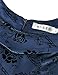 MUXXN Women's 1950s Scoop Neck Off Shoulder Cocktail Dress(M,Blue)