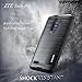 COVRWARE [Iron Tank] case Compatible with ZTE ZMAX PRO/ZTE Carry, with Built-in [Screen Protector] Full-Body Rugged Holster Armor Case [Brushed Metal Texture Design][Belt Clip][Kickstand], Black