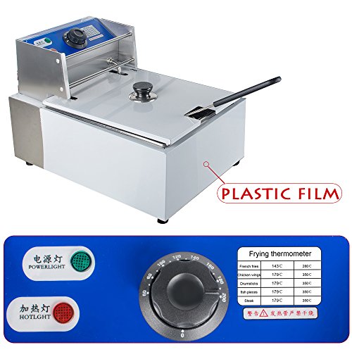 5.5L Electric Countertop Deep Fryer Commercial Basket Electric Fry Restaurant 2500W