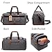 BLUBOON Weekender Overnight Duffel Bag with Shoes Compartment for Women Men Canvas Weekend Travel Tote Carry On Bag (Gray)
