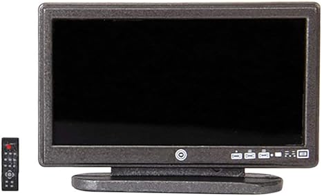 Amazon Qsbai ミニテレビおもちゃ ミニチュアディスプレイ 1 6 1 12ドールハウス用 リモコン付き ブラック インテリア オンライン通販