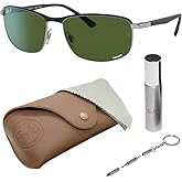 Ray-Ban RB3671CH CHROMANCE POLARIZED Square-Round Shape Sunglasses with Official Eyewear Kit