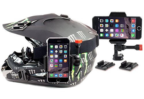 iPhone 4, 5, 6, Sticky Adhesive Helmet Camera Mount for POV Action Videos GoPro Compatible