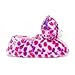 TY Beanie Boos Kids Girls Big Head Glamour Leopard Non Skid Plush Slippers, Pink/Purple, Medium