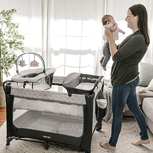 Ingenuity Smart and Simple Portable Playard with Changing Table, Play