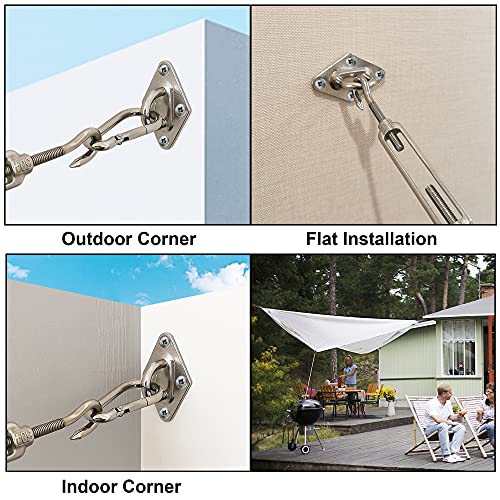 YOFIT Sonnensegel-Befestigungsmaterial-Set, 15,2 cm, zur Installation dreieckiger Sonnensegel, 304 Edelstahl, für Garten… – Bild 6