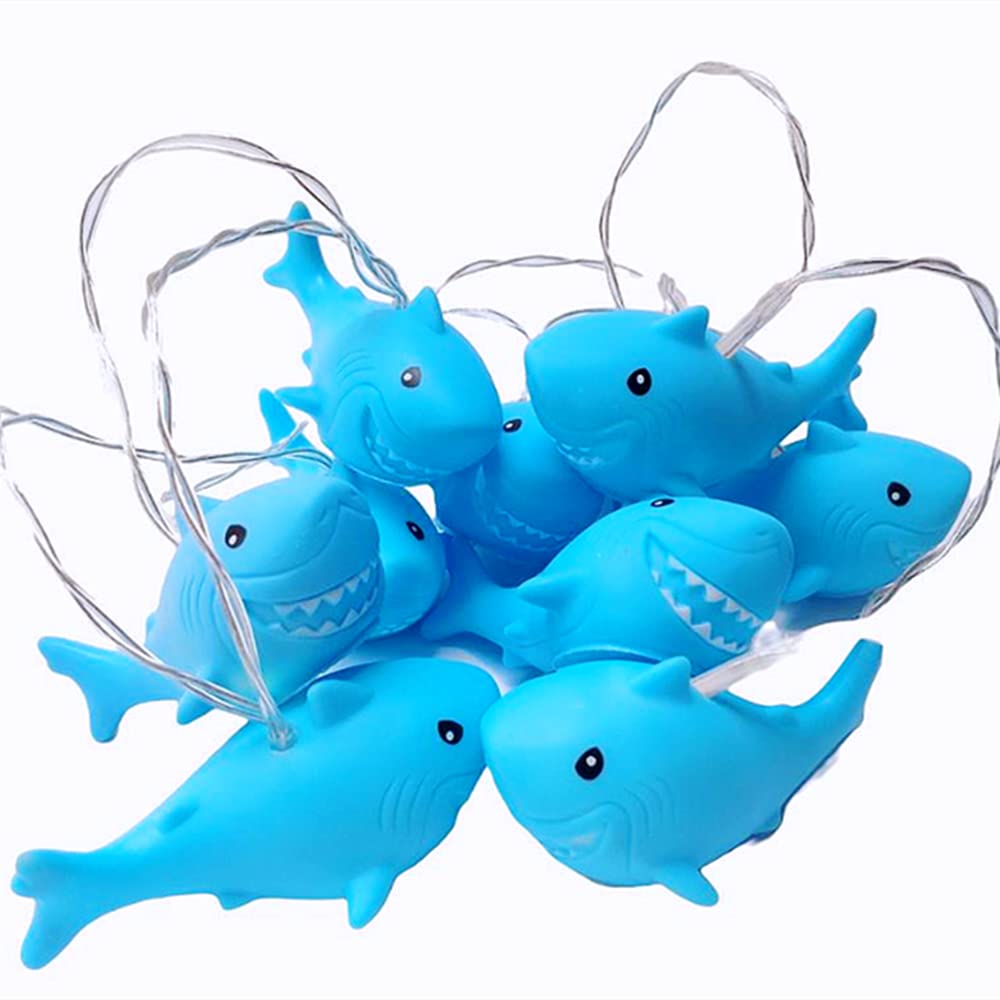 Fantes 1.5M 10 LED Shark String Lights Battery Operated LED Fairy Fantastic Lights for Bedroom Baby Room Child Room Birthday Party Decoration (Shark)