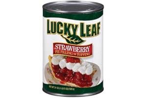 Lucky Leaf Pie Filling & Topping 21oz Can (Pack of 4) (Strawberry)