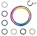 1 Piece Rainbow Hinged Segment Ring/Septum Clicker Titanium Anodized 316L Surgical Steel