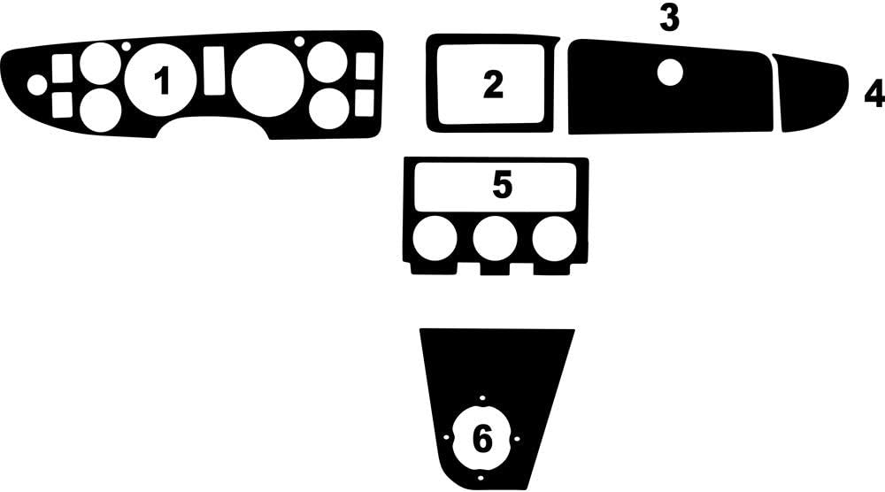 Rvinyl Rdash Dash Kit Decal Trim for MG MGB 1977-1980 - Wood Grain (Zebrano Mahogany)