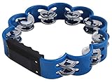 YMC Flower Shaped Ez Grip Tambourine 16 Jingles - Blue