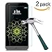 TANTEK [2-Pack Screen Protector for LG G5 (2016 Release, 5.3 inch Display),Tempered Glass Film,Ultra Clear,Anti Scratch,Bubble Free,Case Friendly