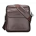 Zicac Mens Genuine Leather Shoulder Messenger Bag - Brown