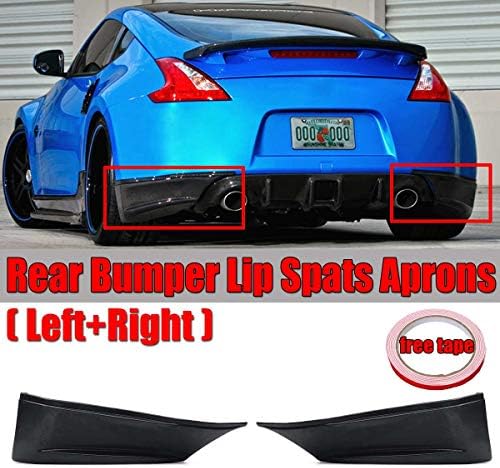 2pcs Car Rear Bumper Lip Diffuser Splitters Spats Aprons Cover Trim Black For Nissan 370Z 2009-2016 SS Style Rear Bumper Lip