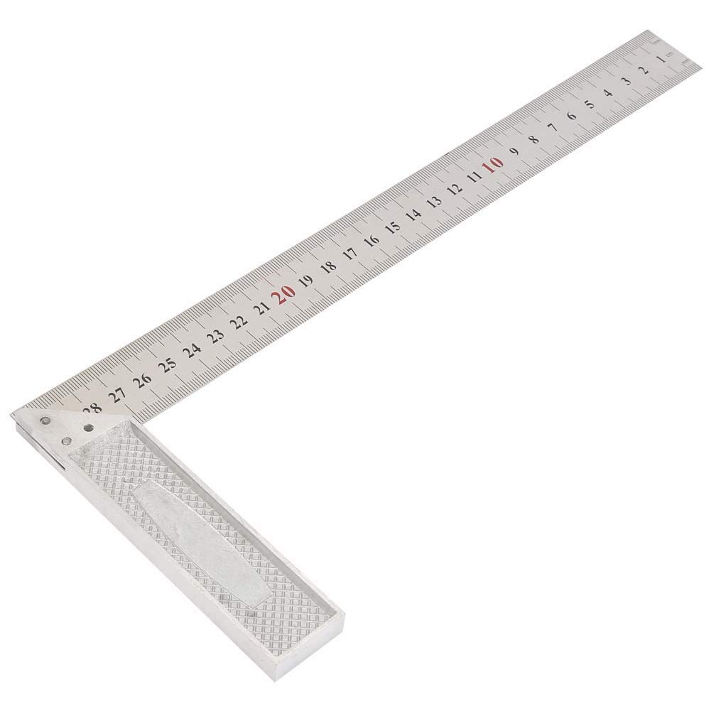 90 Degree Straight Edge, 30cm / 11.8in, Aluminum Alloy 90 Degree Straight Edge Ruler, for Woodworking Measure, Assistant Marking(Standard)