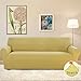 Easy-Going Stretch Sofa Slipcover 1-Piece Sofa Cover Furniture Protector Couch Soft with Elastic Bottom for Kids, Polyester Spandex Jacquard Fabric Small Checks (Sofa, Beige)
