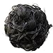 CAISHA Voluminous Bun Hairpiece Hair Bun Scrunchie Hepburn Bun Extension Wavy Black D1