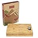 Large Bamboo Cutting Board with Stainless Steel Bowls and Juice Groove | Great tool for prepping vegetables, meat, and chicken | Thick Wood | 17.5 x 13 x 2.5 Inches | A Perfect Gift!