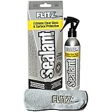 Flitz Hydrophobic Spray Sealant and Paint Protectant: Shine, Protect + Seal Clear Coat, Plastic, Glass, and More, 1 Application Lasts 8 Months, Microfiber Cleaning Cloth Included, Made in USA, 8 oz.