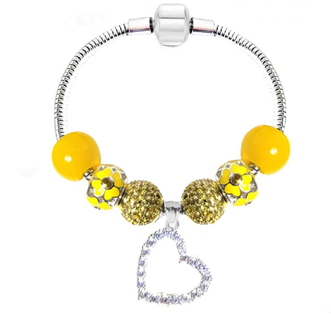 White Birch Love Bracelet Yellow Citrine for Women November Birthstone Best Friend Bithday Gifts 18 cm Very Small and Small Popular Size Jewelry