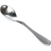 Knork Stainless Steel Demitasse Spoon (Set of 6), Matte Silver, Tiny Coffee-Appetizer Specialty Spoons, Specialty Demitasse