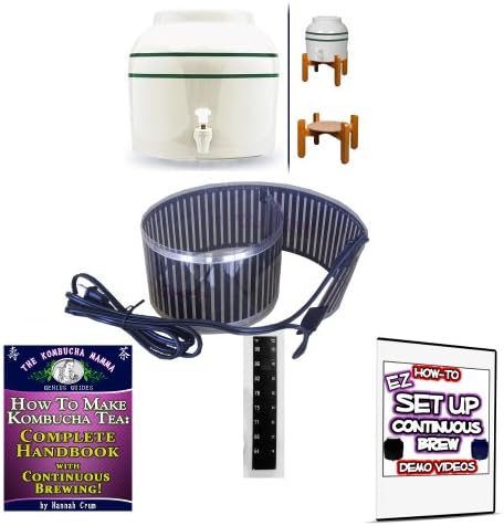 KKamp Continuous Brew Kombucha BREWER ONLY - Green Stripe w/ Stand + Essential Heat Strip