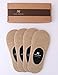 VERO MONTE 6 Pairs Womens Toe Topper Socks - No Show Half Socks (6-9, Skin)
