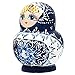 Russian Nesting Dolls 10pcs Set Blue Hand Painted