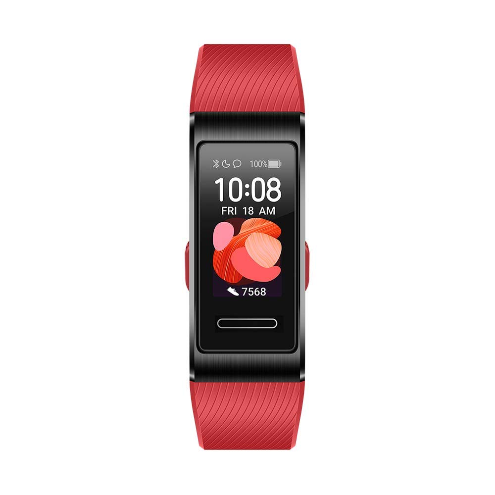 Huawei Band 4 Pro- Bracelet D'Activité avec Bracelet Rouge (Cinnabar Red)