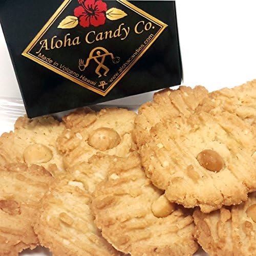 ALOHA CANDY "4 BOXES" Fresh Artisan Baked Hawaiian Macadamia Nut Cookies in Gift Box