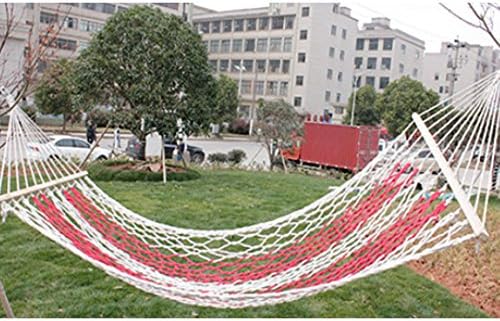 XUEXIN Single double nylon hammocks Outdoor Indoor home balcony sticks mesh hammock swing for adults , 0.8m/1.0m/1.2m