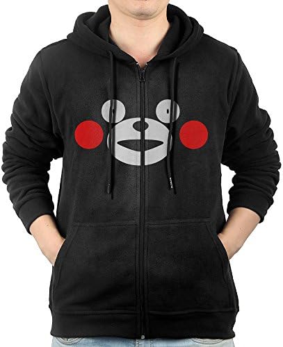 GGDDAA Men's Cute Kawai Japan Bear Tour Vintage Hoodie Hooded Sweatshirt Casual Style M Black