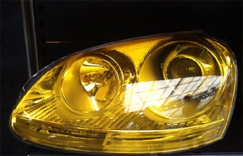 2 iJDMTOY+inches+Adhesive+Golden+Headlights