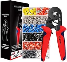 Crimpzangen Aderendhülsen Set, Preciva Aderendhülsenzange mit 1200 stück Aderendhülsen Tool Kit 0,25-10,00 qmm