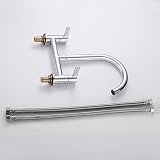 Keyohome Kitchen Sink Mixer Taps 2 Hole 360° Swivel Chrome UK Fittings view 3