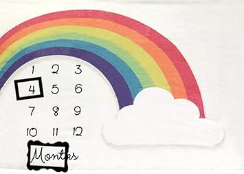 rainbow milestone blanket