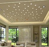 LEERYA Acrylic Art 3D Wall Mirror Stickers DIY Home Room Decals Decor Removable